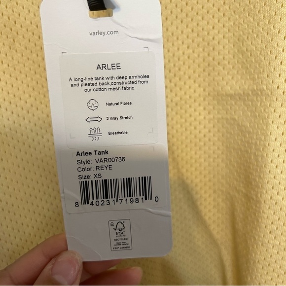 Varley Arlee Tank Reed Yellow NWT - Picture 3 of 8